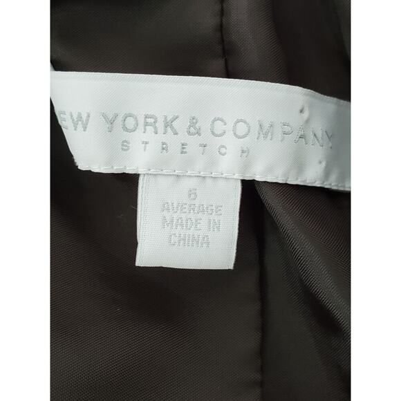 NEW YORK & CO Women's Brown Blazer Sz 6 - Picture 9 of 11
